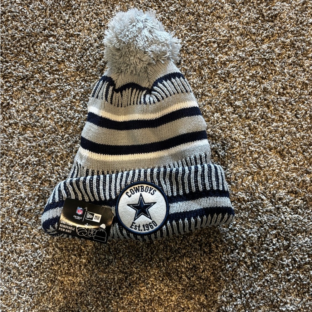 New Era Dallas Cowboys Knit Beanie - Gray and Blue OSFM